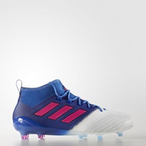 Zapatillas Adidas para hombre ace 17.1 leather cÃ©sped natural azul/shock rosa/footwear blanco BB4319-435